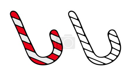Illustration for Candy sweets, twisted sucker candy on stick. Vector cartoon set of round candies with striped swirls. Hard sugar caramel, lollypop isolated on white background - Royalty Free Image