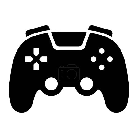 Ilustración de Ilustración de gamepad negro. Consola, juegos, juegos, tecnología, gadget, gestión desarrollo estudio acción aventura Vector iconos - Imagen libre de derechos