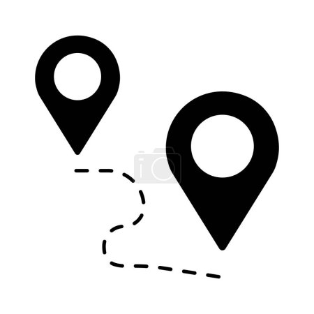 Téléchargez les illustrations : Illustration du chemin. Balise GPS, carte, direction, atlas, globe terrain route navigateur Icônes vectorielles - en licence libre de droit