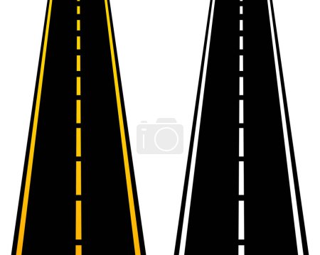 Illustration for Road illustration. Path, asphalt, travel, highway, distance, track car trail life dust movement peolos Vector icons - Royalty Free Image