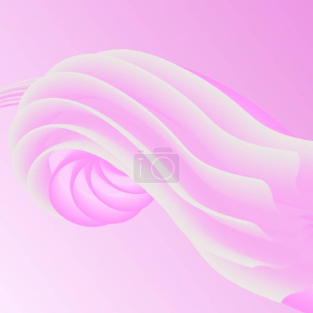 Illustration for Abstract spiral illustration in purple color. Liquid background, delicate texture, cream, brush. Pastel color background. Vector icon for business and advertising - Royalty Free Image