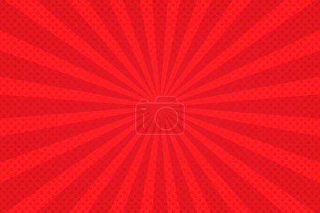 Illustration for Comic red background line icon. Drawing, superhero, magazine, caricature, style. Vector icon for business and advertising - Royalty Free Image