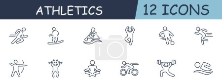 Illustration for Cycling line icon. Wheels, speed, athletics, sports, running, gymnastics, competitions, coach, jumping, muscles, game, man, strength, health. Vector line icon for business and advertising - Royalty Free Image