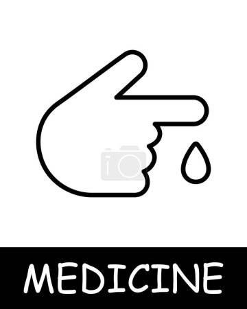 Analysis line icon. Blood, molecules, atoms, medicine, health, hospital, doctor, science, recovery, robe. Vector line icon for business and advertising