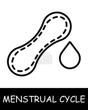 Illustration for Gaskets line icon. Filtration, organ, filter, menstrual cycle, estrogen, hygiene, ovulation, hormones, women's health, pain. Vector line icon for business and advertising - Royalty Free Image