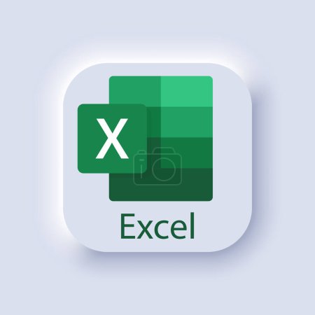 Téléchargez les illustrations : Logo Microsoft Excel. Programme de tableurs. Logotype Microsoft Office 365. Microsoft Corporation. Un logiciel. Éditorial. - en licence libre de droit