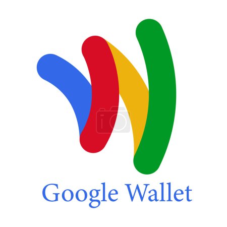 Google announces Google Wallet, the app that will replace Google Pay in many countries, Wallet logo icon, Vector editorial illustration