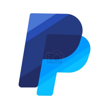 PayPal logotype on white background. PayPal logo. Debit electronic payment system, financial management, electronic wallet, NFC, banking app, bank application. Editorial.