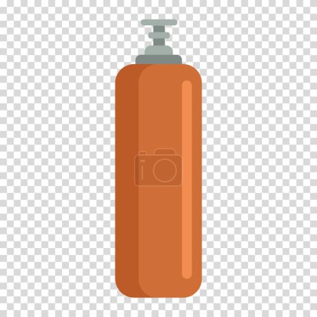 Illustration for Orange extinguisher, cylinder, firefighters, specialized tool, flat design, simple image, cartoon style. Fire protection system concept. Vector line icon for business and advertising - Royalty Free Image