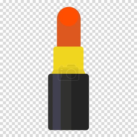 Illustration for Premium red lipstick, Korean cosmetics, beauty, flat design, simple image, cartoon style. The concept of taking care of your appearance. Vector line icon for business and advertising - Royalty Free Image