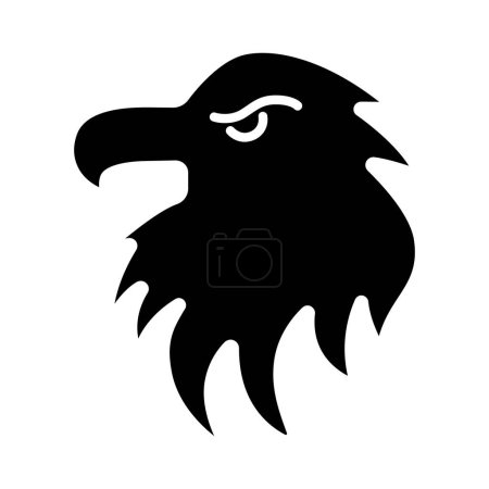 USA emblem icon. American eagle with wings spread, shield with stars and stripes, text USA. National symbol and patriotism concept.