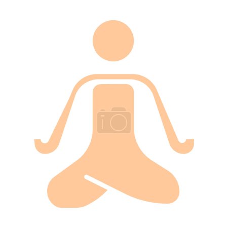 Yoga icon. Person in lotus pose, meditation, relaxation, mindfulness, health, fitness, calm, wellness, inner peace, spiritual.