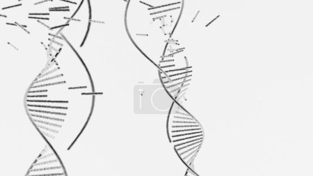 Téléchargez les photos : Dommages à l'hélice héréditaire, image de fond conceptuelle de la structure de l'ADN, rendu 3D - en image libre de droit