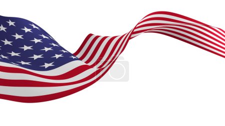 Foto de Bandera nacional de fondo imagen, banderas de viento, 3d rendering, Bandera de los Estados Unidos - Imagen libre de derechos