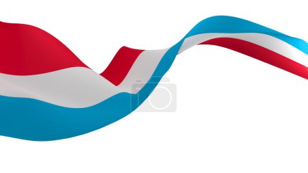 Foto de National flag background image,wind blowing flags,3d rendering,Flag of Luxembourg - Imagen libre de derechos