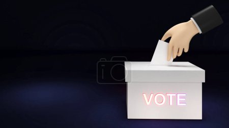Foto de Votación electoral seleccionando candidatos para liderar la nación, En una democracia, votación, Elecciones a la Cámara de Representantes, 3d rendering - Imagen libre de derechos