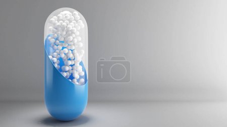 Téléchargez les photos : Utilisation de la nanotechnologie en médecine la création de médicaments basés sur les progrès de la médecine et l'utilisation de diverses substances pour traiter la maladie, rendu 3d - en image libre de droit