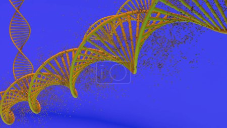 Konzeptionelle Hintergrundillustration der DNA-Struktur, Genetische Bearbeitungstechnologie für Leben, dna, 3D-Rendering