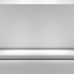 White stand on a white background,mock up podium for product presentation,3D rendering
