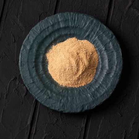 Photo for Maca andean ginseng - Organic Lepidium meyenii powder in the bowl - Royalty Free Image