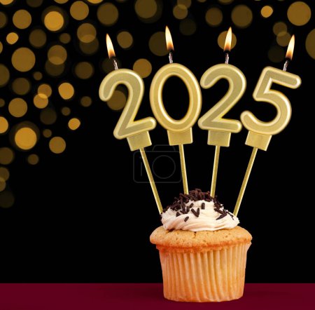 Photo for Candles number 2025 for happy new year - New Year's Eve Celebration - Royalty Free Image