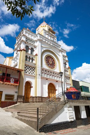 Photo for Betulia, Antioquia - Colombia. December 27, 2023. Immaculate Conception Church, It is a temple of Catholic worship. - Royalty Free Image