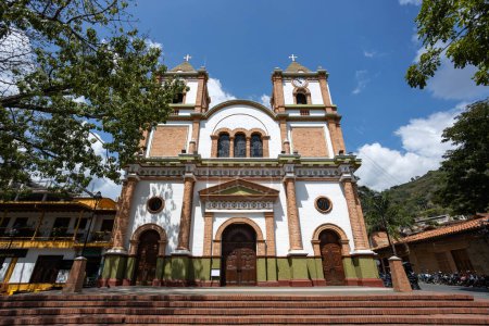 Photo for Ciudad Bolivar, Antioquia - Colombia. February 21, 2024. Immaculate Conception Parish of Catholic worship - Royalty Free Image