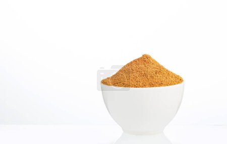 Medicinal maca powder in the bowl - Lepidium meyenii