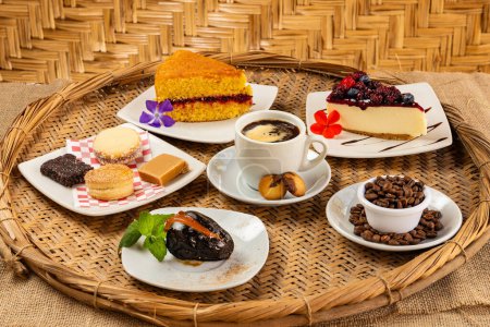 Boyaca origin coffee - Set of traditional sweets and desserts from Colombia