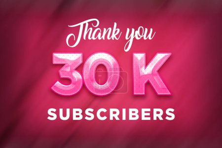 Foto de 30 k subscribers celebration greeting banner with Pink Design - Imagen libre de derechos