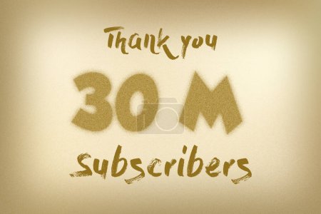 Foto de 30 Million  subscribers celebration greeting banner with Dust Style Design - Imagen libre de derechos