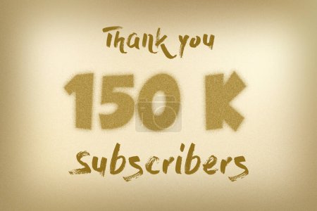 Photo for 150 K subscribers celebration greeting banner with Dust Style Design - Royalty Free Image