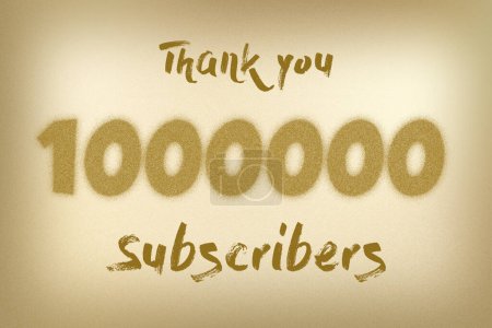 Photo for 1000000 subscribers celebration greeting banner with Dust Style Design - Royalty Free Image