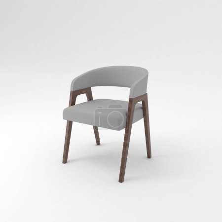 Photo for White chair isolated on a light background. - Royalty Free Image