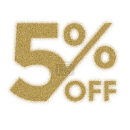Photo for 5 Percent Discount Offers Tag with Dust Style Design - Royalty Free Image