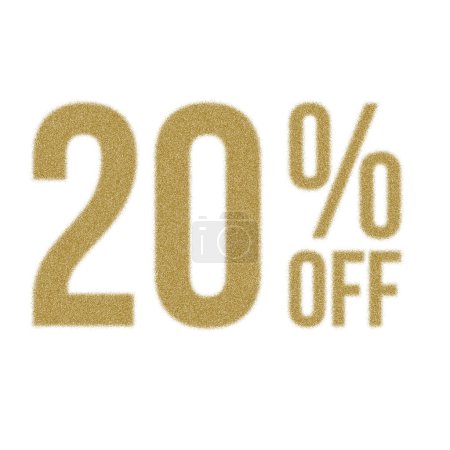 Photo for 20 Percent Discount Offers Tag with Dust Style Design - Royalty Free Image