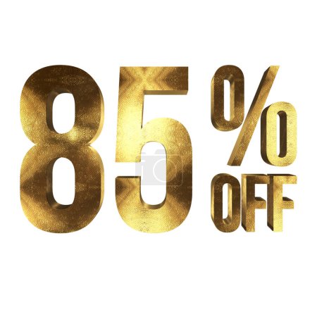 Photo for 85 Percent Discount Offers Tag with Gold Style Design - Royalty Free Image