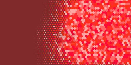 Ilustración de Fondo de pantalla geométrico abstracto hexágono multicolor, fondo de pantalla geométrico abstracto en dos colores Los hexágonos de dos tonos se dispersan diagonalmente desde la esquina inferior izquierda hasta la esquina superior derecha - Imagen libre de derechos