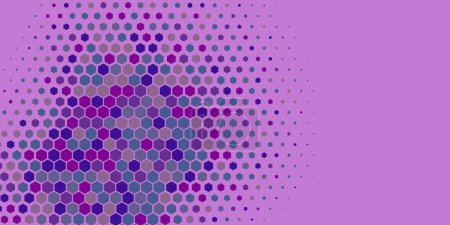 Illustration for Geometric abstract Hexagon multi Color Background, Geometric abstract wallpaper in two color Hexagons of two shades are scattered diagonally from the lower left corner to the upper right corner - Royalty Free Image