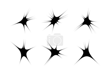 Illustration for Abstract Sparkle Shape Symbol Sign pictogram symbol visual illustration Set - Royalty Free Image