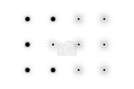 Símbolo de forma de chispa abstracta Signo pictograma símbolo ilustración visual conjunto