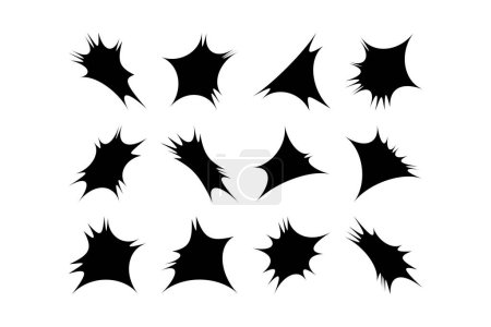 Abstract Sparkle Shape Symbol Sign pictogram symbol visual illustration Set