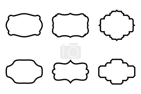 Label Frame Shape Line pictogram symbol visual illustration Set
