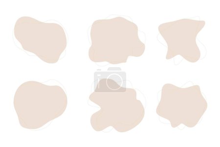 Ilustración de Blobs Fluid Liquid Shapes símbolo ilustración visual Set - Imagen libre de derechos