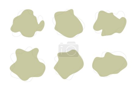Illustration for Blobs Fluid Liquid Shapes symbol visual illustration Set - Royalty Free Image