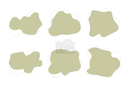 Illustration for Blobs Fluid Liquid Shapes symbol visual illustration Set - Royalty Free Image