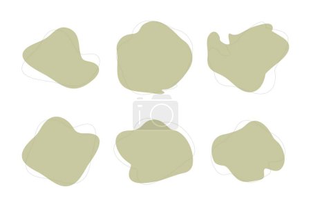 Ilustración de Blobs Fluid Liquid Shapes símbolo ilustración visual Set - Imagen libre de derechos