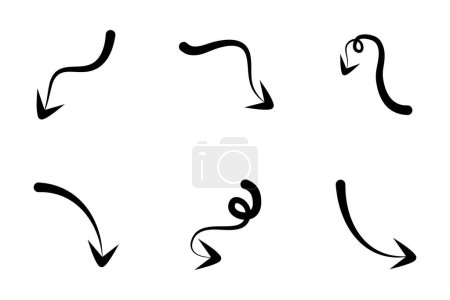 Flechas Signo de dirección pictograma símbolo ilustración visual Set