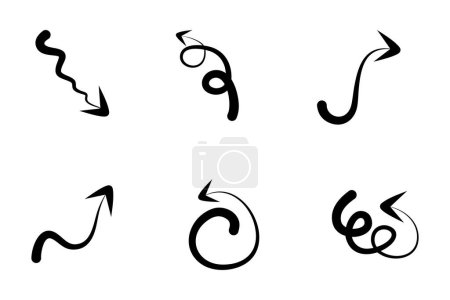 Pfeile Richtung Zeichen Piktogramm Symbol visuelle Illustration Set