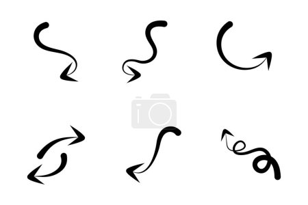 Flechas Signo de dirección pictograma símbolo ilustración visual Set